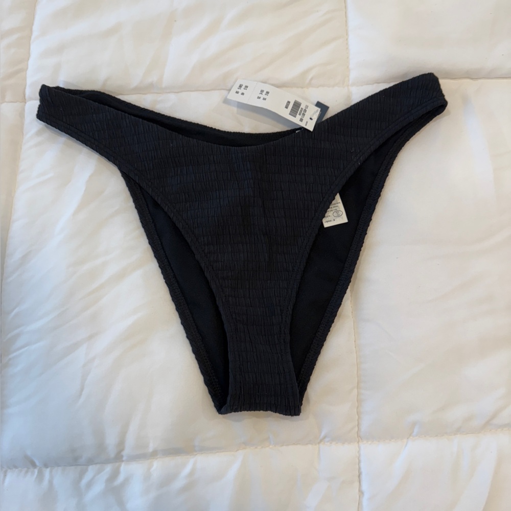 NWT Abercrombie & Fitch crinkle smocked high leg bikini bottom